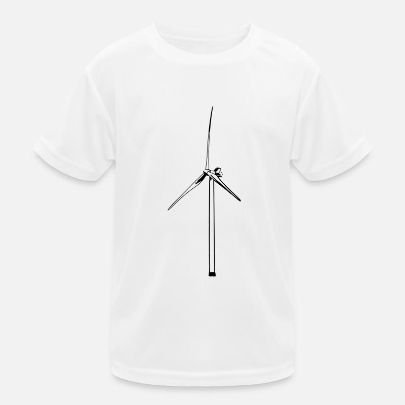 Windrad - Kinder Funktions-T-Shirt - Weiß