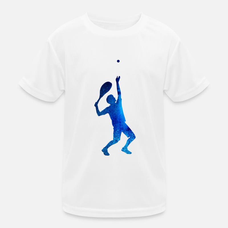 aufschlag, tennis,bunt,graffiti,blau Kinder Funktions-T-Shirt