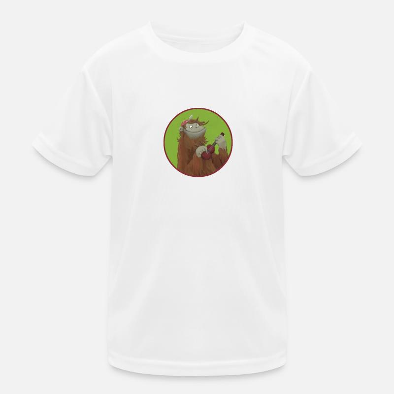 Monkey with ukulele Kids Functional T-Shirt