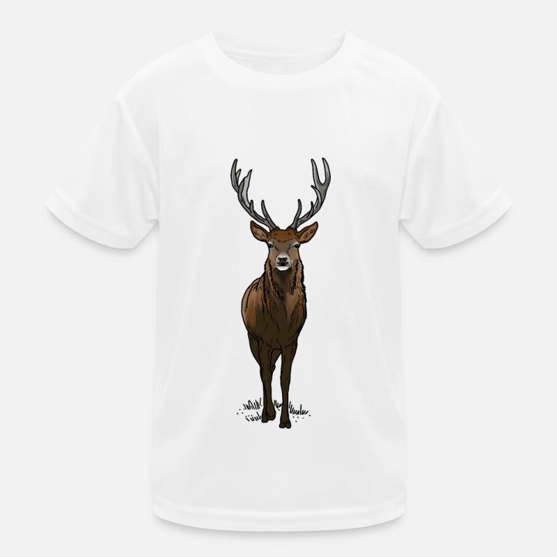 Deer with antlers Kids Functional T-Shirt
