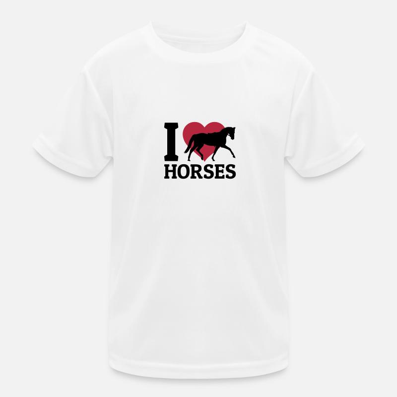 I love Horses Kinder Funktions-T-Shirt