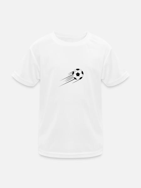 Fussball - Kinder Funktions-T-Shirt - Weiß