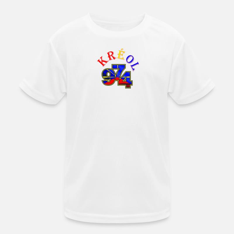 Kreol 974 Neon Grid Kids Functional T-Shirt