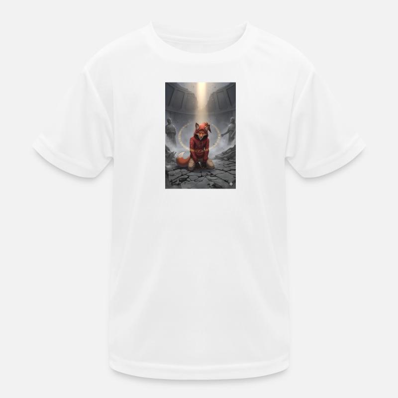 Red fox in the ritual circle Kids Functional T-Shirt