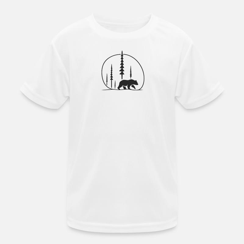 Bär im Wald Silhouette Natur geschenkidee freunde Kinder Funktions-T-Shirt