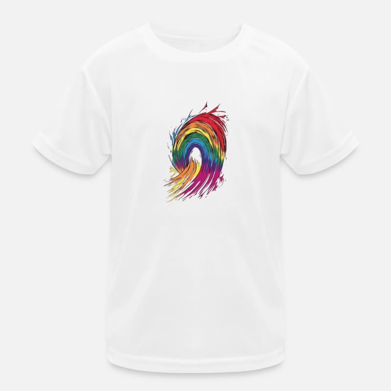 Regenbogen Kinder Funktions-T-Shirt