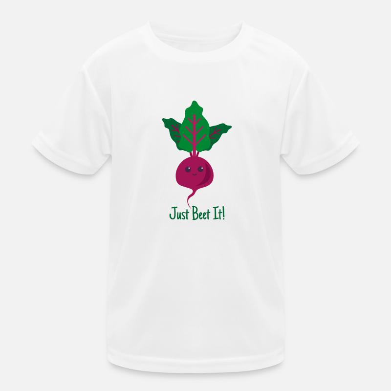 Just beet it Geschenk Pflanzen Vegan Spruch Kinder Funktions-T-Shirt