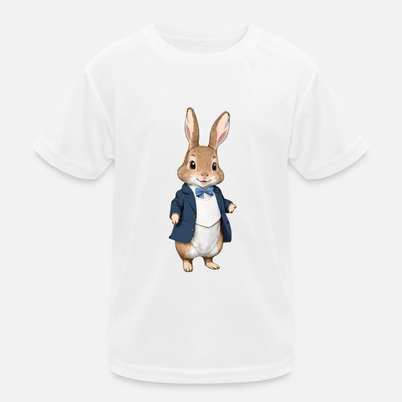 Cute Bunny Brown 7 Kids Functional T-Shirt