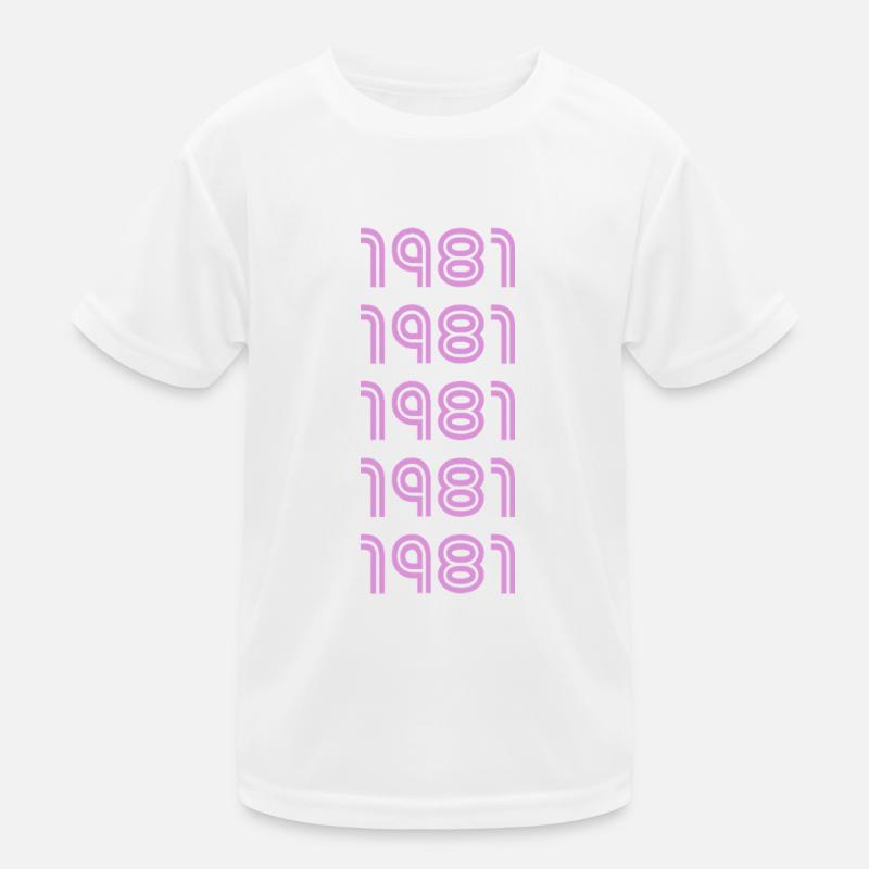 Pink 1981 Kinder Funktions-T-Shirt