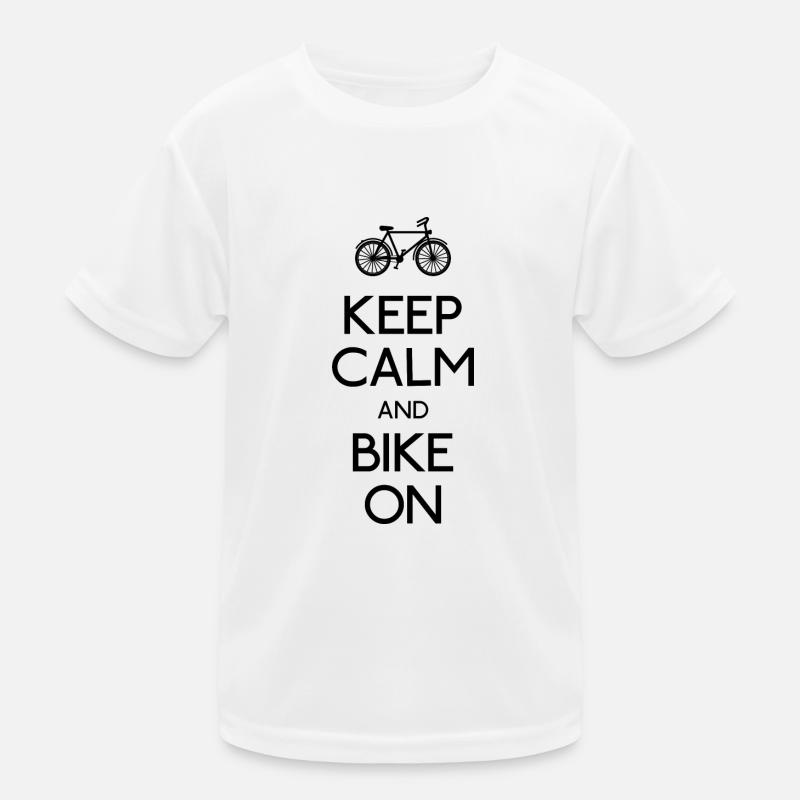 keep calm bike Maglietta sportiva per bambini