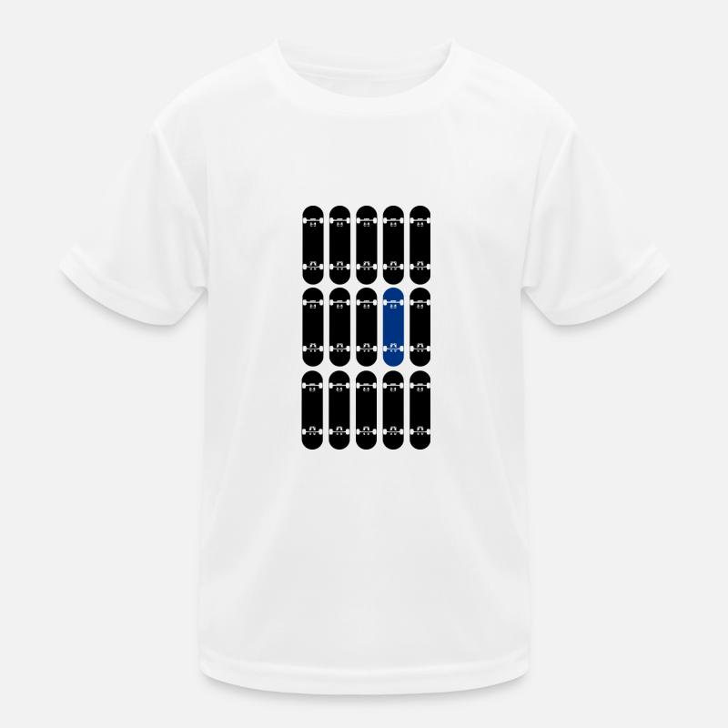 One Board in Blue Kinder Funktions-T-Shirt