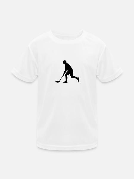 Floorball - Kinder Funktions-T-Shirt - Weiß - Vorne