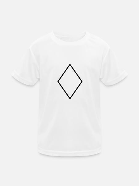 Mathematik Symbol - Raute - Kinder Funktions-T-Shirt - Weiß - Vorne
