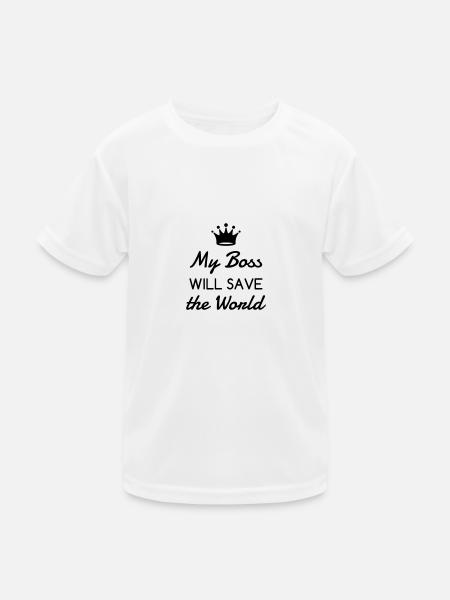 Manager / Chef / Arbeit / Job - Kinder Funktions-T-Shirt - Weiß - Vorne