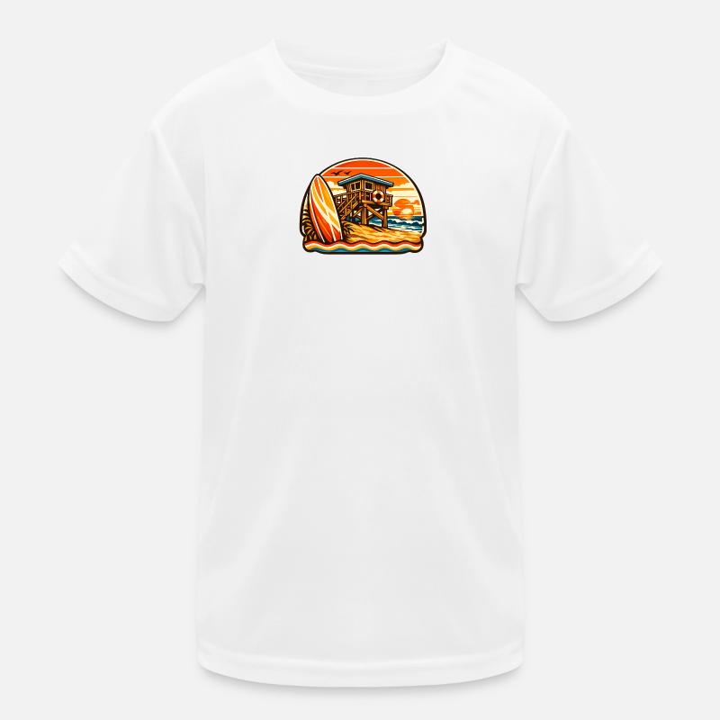 Planche de surf de sauveteur de plage Sunset T-shirt sport Enfant