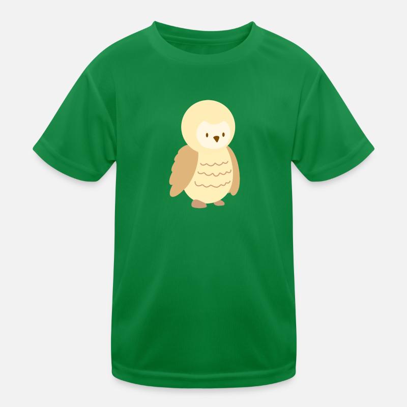 Kleine beige Eule Kinder Funktions-T-Shirt