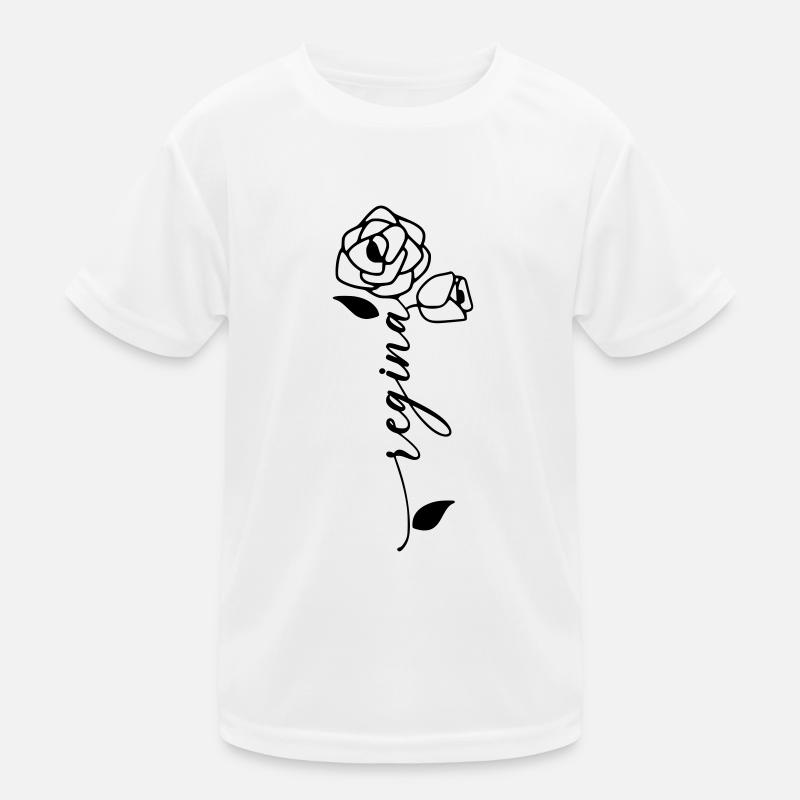 Regina Nom Prénom Nom Fleur T-shirt sport Enfant