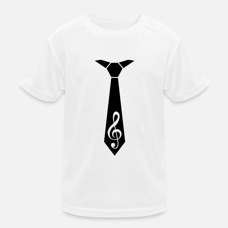 Clef de musique note cravate style occasion T-shirt sport Enfant