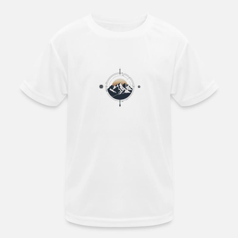 Berge Kompass Wanderung Kinder Funktions-T-Shirt