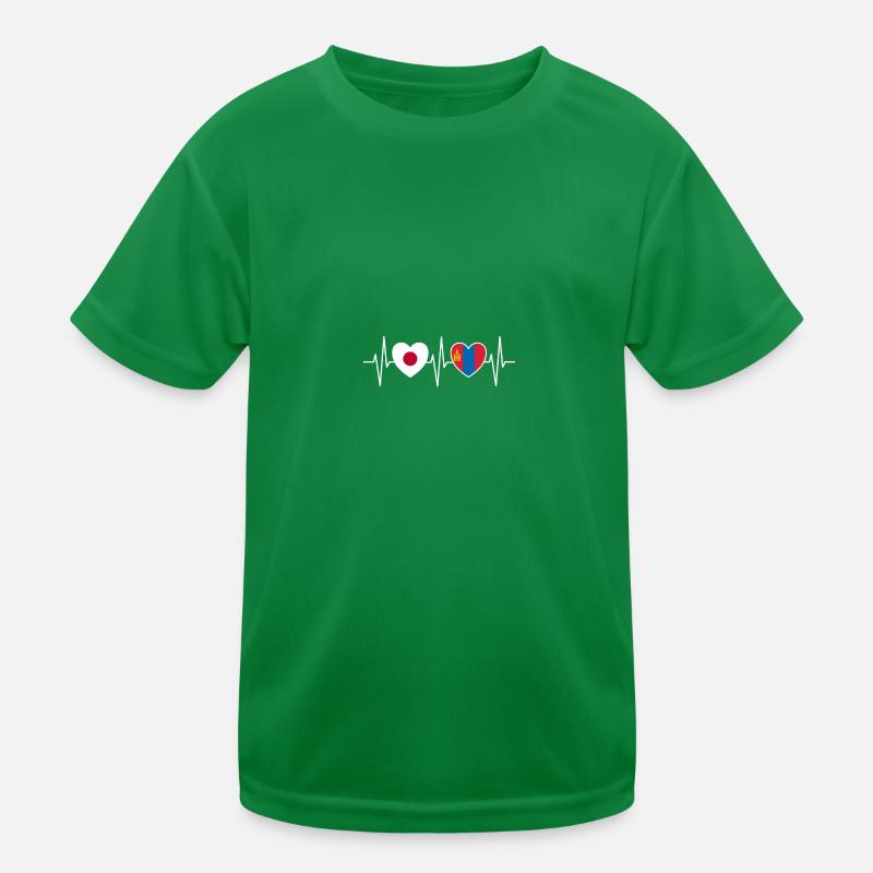 Drapeaux du Japon et de la Mongolie Drapeau mongol T-shirt sport Enfant