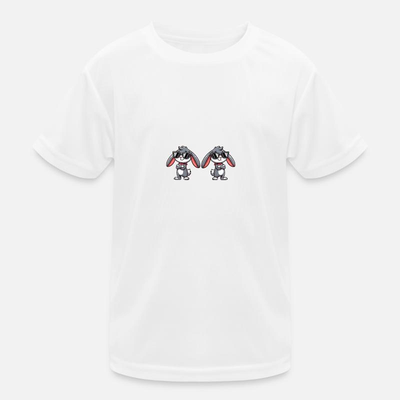 Bunny Comic Sunglasses 2 Kids Functional T-Shirt
