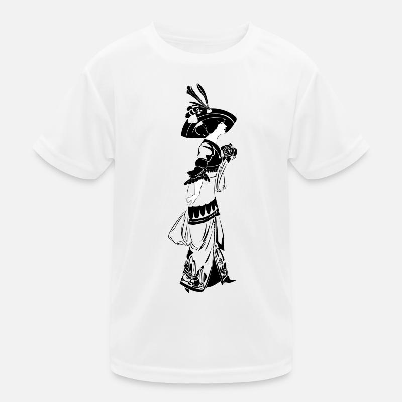 Victorian Elegance with floral pattern Kids Functional T-Shirt