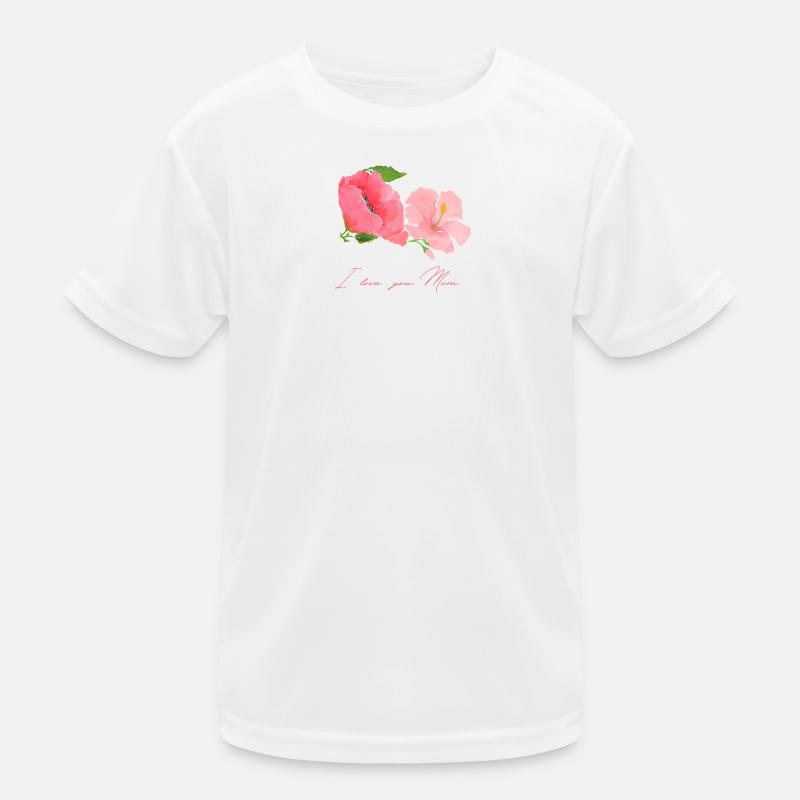 Muttertag Motiv Blumen Flower Power Kinder Funktions-T-Shirt