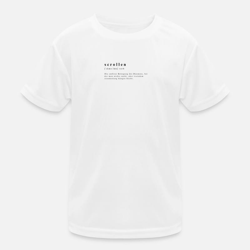 Scrollen – Die Kunst der Daumen-Akrobatik Kinder Funktions-T-Shirt