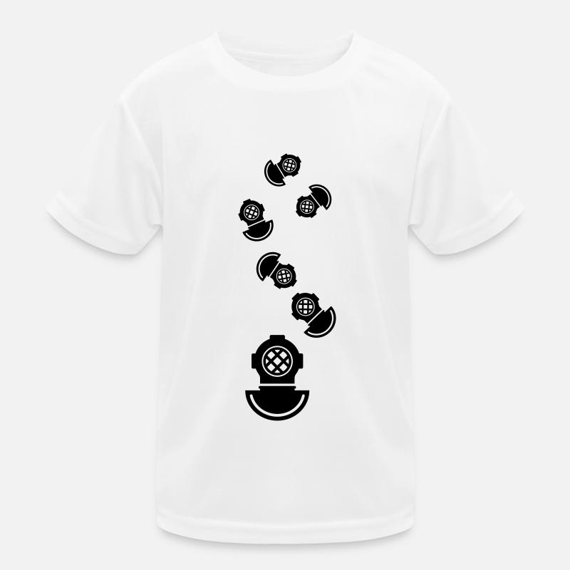 Diving helmet diving symbol Kids Functional T-Shirt