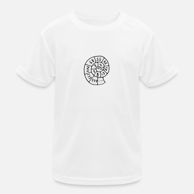 Fibonacci Schnecke - Kinder Funktions-T-Shirt - Weiß