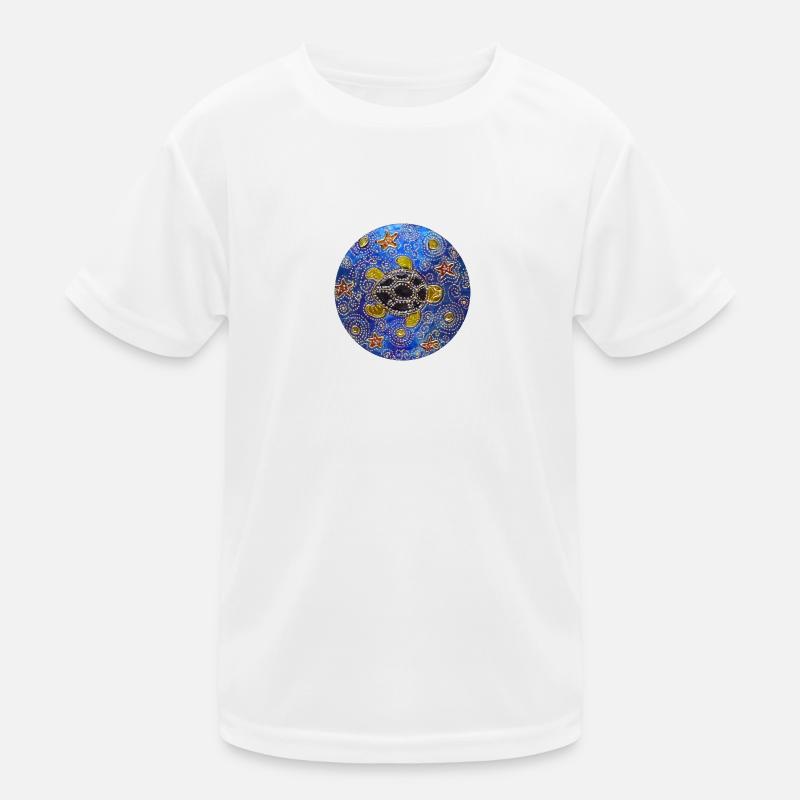 Modified blue cd turtle 1 - Kids Functional T-Shirt - white