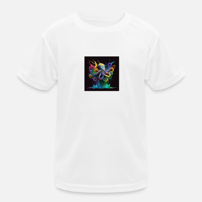 Pieuvre / méduse colorée, design unique T-shirt sport Enfant