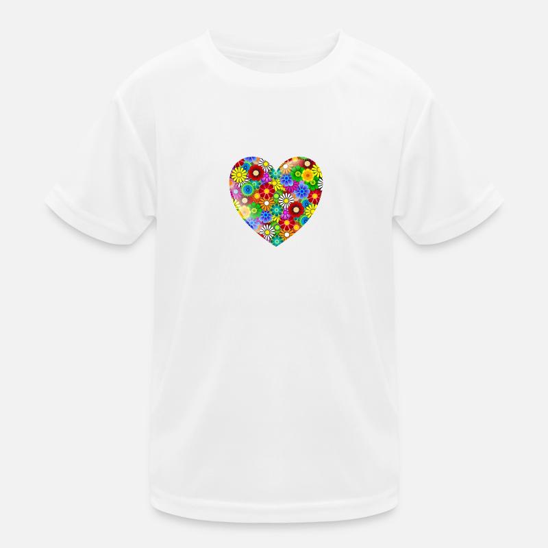 Flower Heart Kids Functional T-Shirt