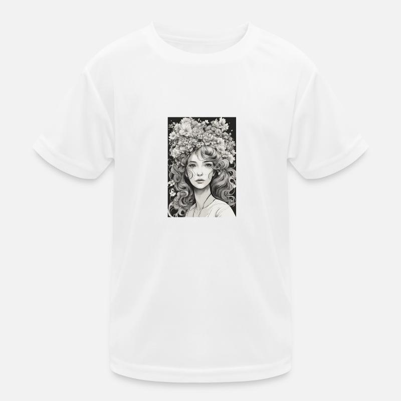 Blumenmädchen Kinder Funktions-T-Shirt