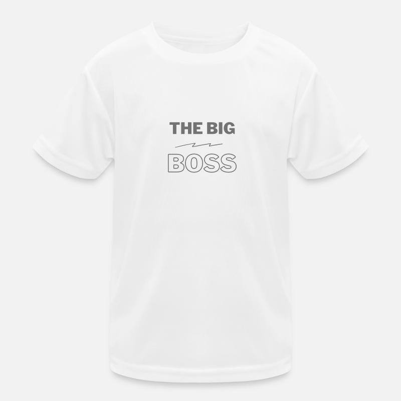 Der große Boss - Kinder Funktions-T-Shirt - Weiß