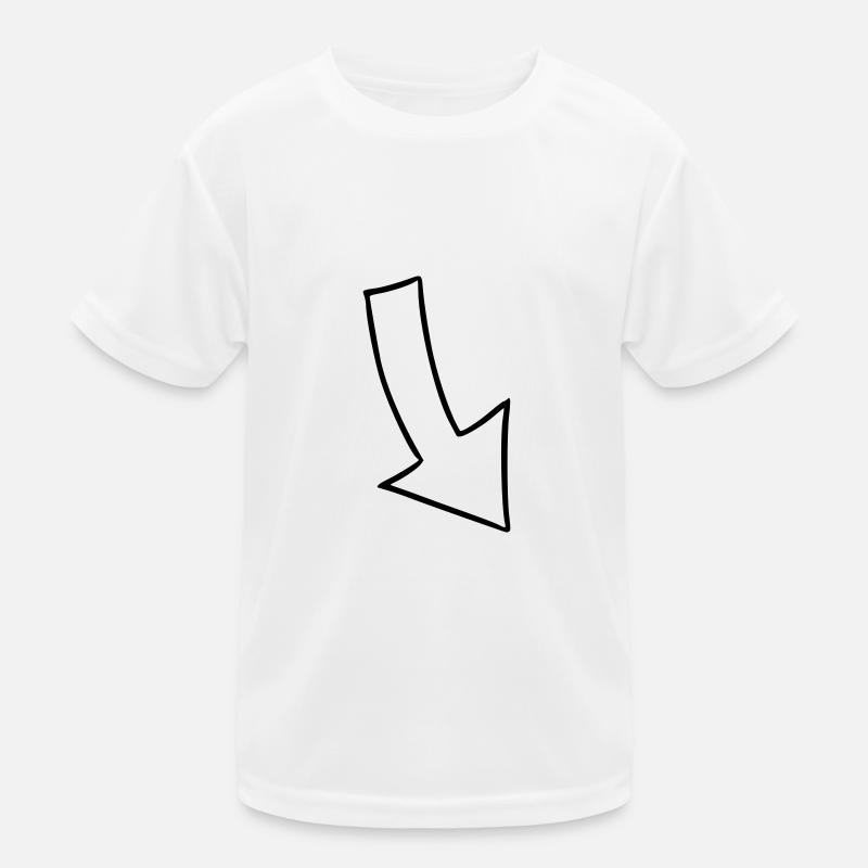 Arrow drawing sketch black Kids Functional T-Shirt