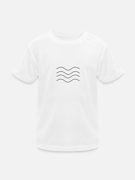 Wellen - Kinder Funktions-T-Shirt - Weiß - Vorne