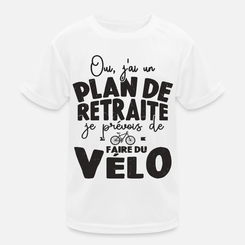 Plan De Retraite Cycliste Retraité Cyclisme Vélo T-shirt sport Enfant