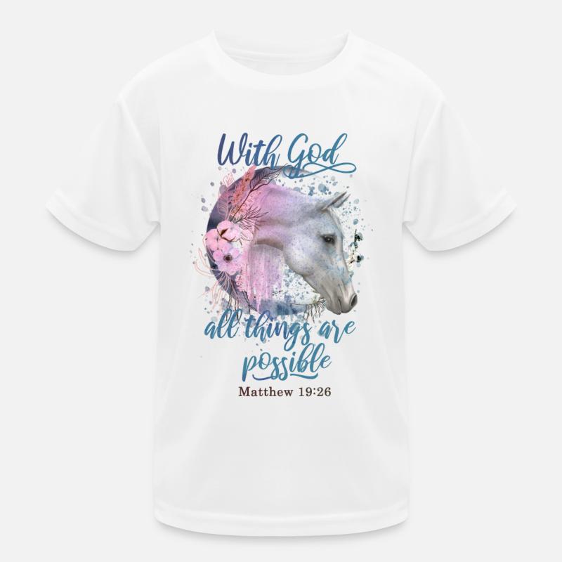 Christian Cite des chevaux T-shirt sport Enfant