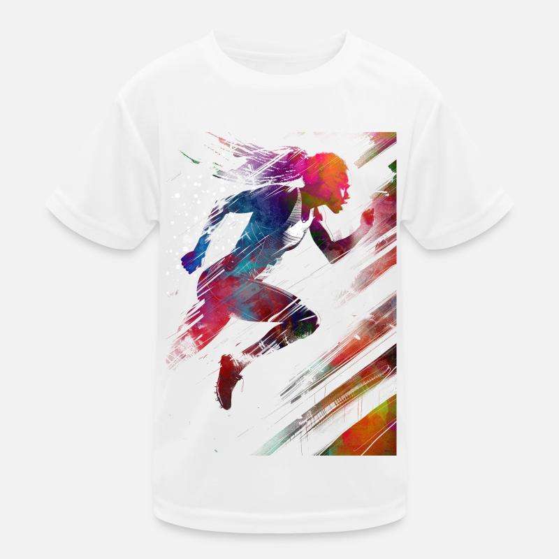 Läufer Sport Kunst #runner #sport #jogging Kinder Funktions-T-Shirt
