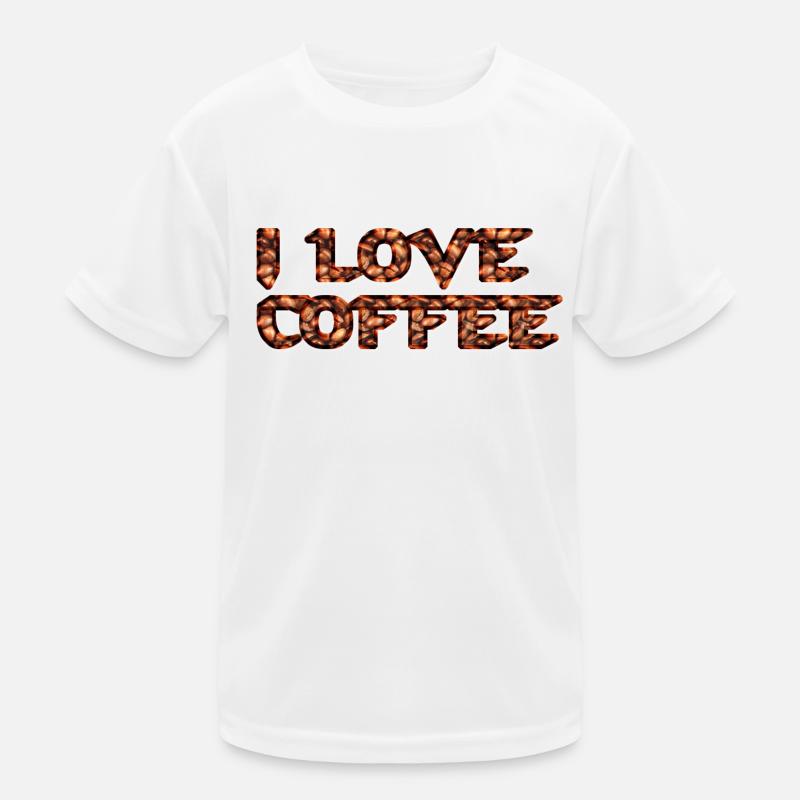 Kaffee, Kaffee, Kaffee, Kaffee, Kaffee, lustig Kinder Funktions-T-Shirt
