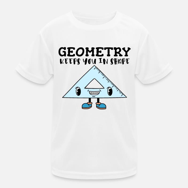 Règle triangulaire souriante - Funny Geometry Figure T-shirt sport Enfant
