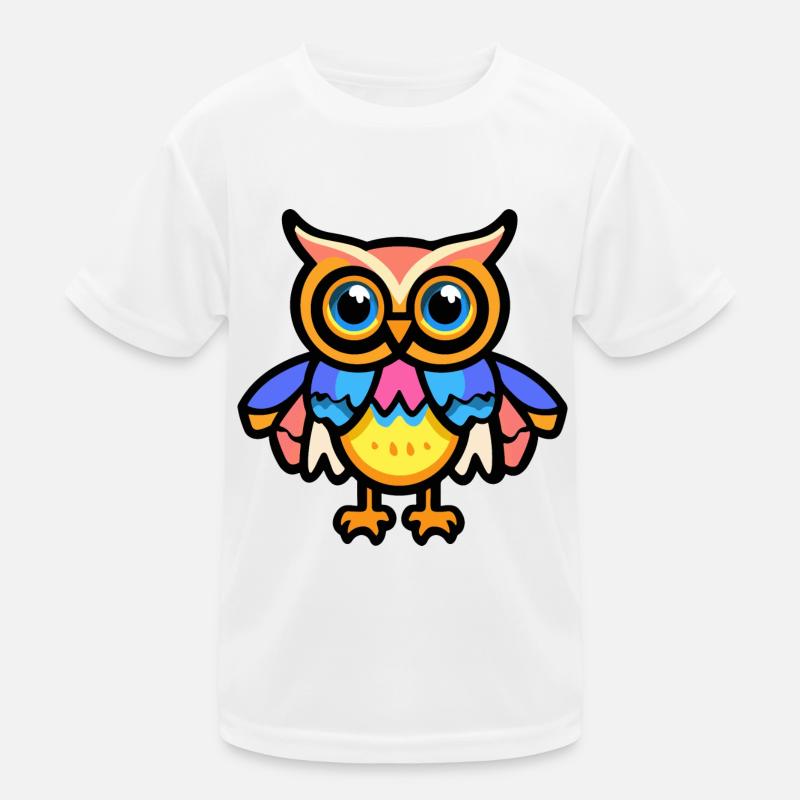 Owl Halloween Comic Funny Kids Functional T-Shirt