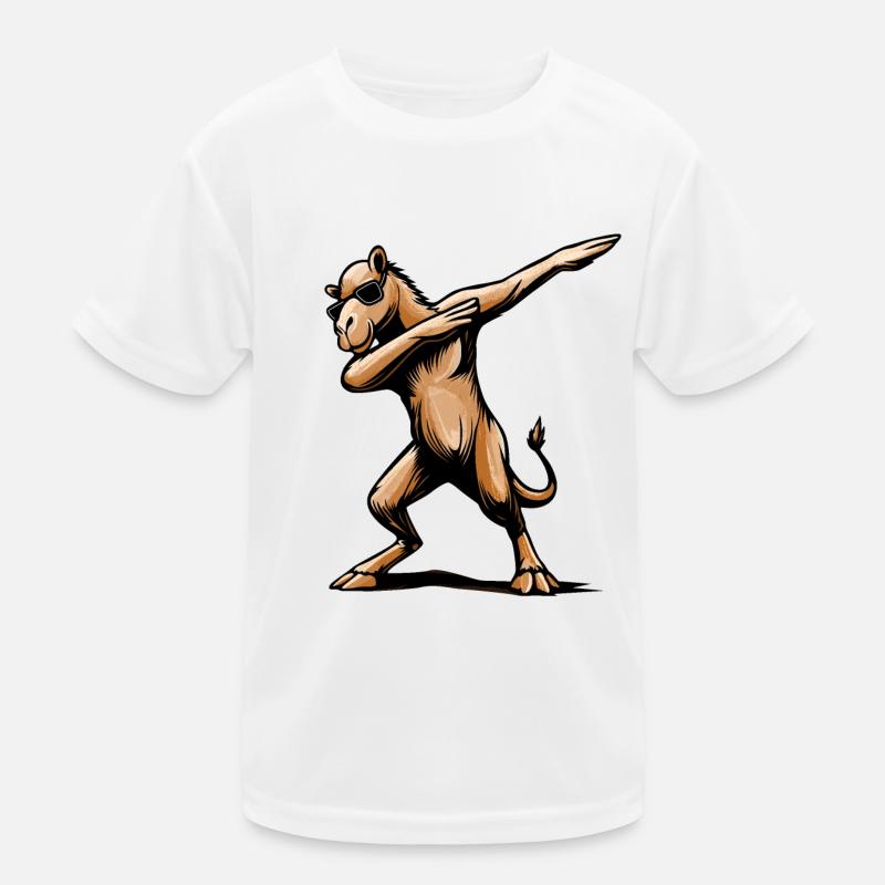Cool Dabbing Dab Dance Camel with Sunglasses Kids Functional T-Shirt