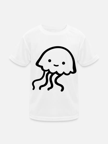 Méduse - T-shirt sport Enfant - blanc - Devant