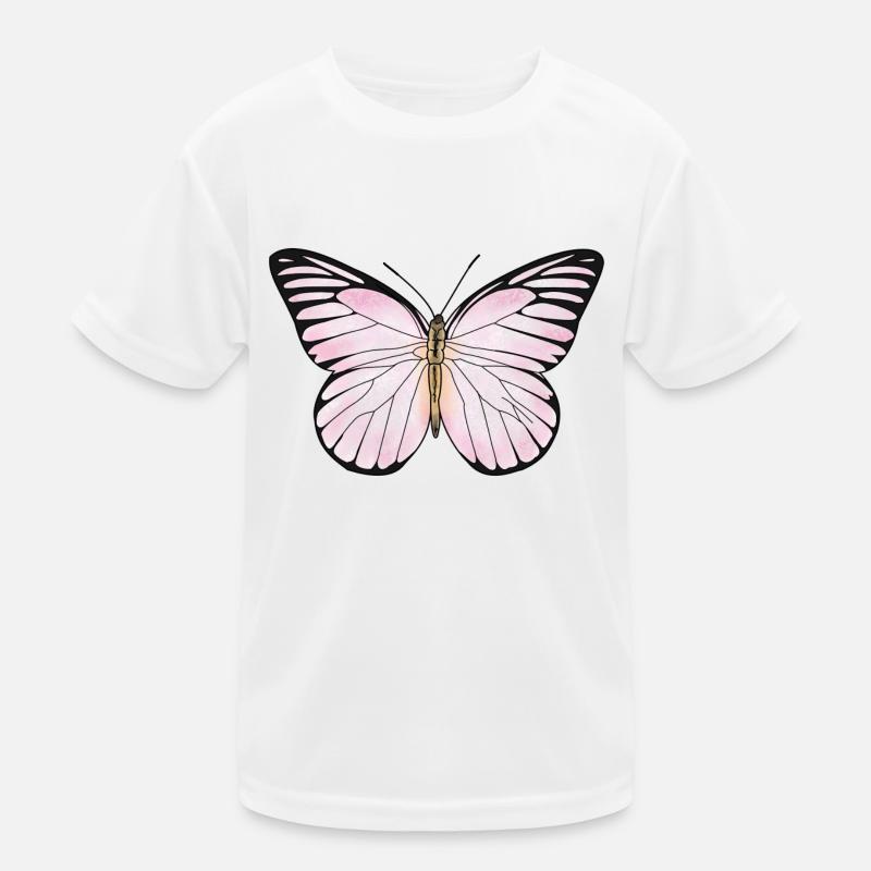Schmetterling, rosa Kinder Funktions-T-Shirt