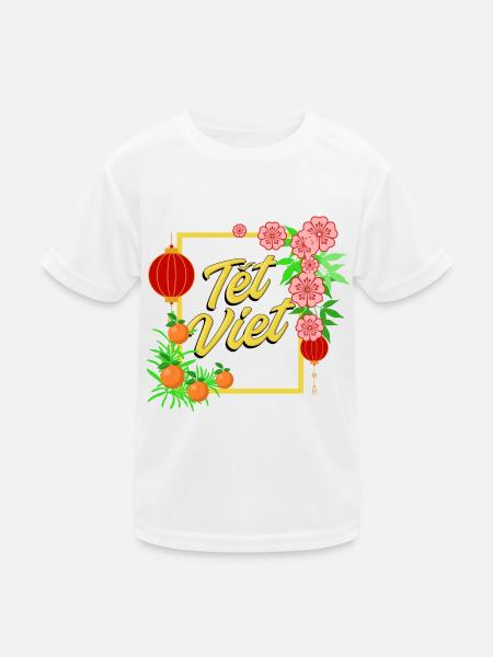 Vietnamesisches Neujahr Vietnam Viet I Geschenk - Kinder Funktions-T-Shirt - Weiß - Vorne