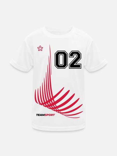 02 JERSEY Jersey Number Two Numbers Number 2 Motif - Kids Functional T-Shirt - white - Front