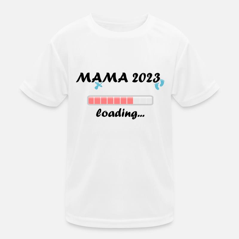 Mama 2023 Loading Schwangerschaft Bekanntgabe Baby Kinder Funktions-T-Shirt