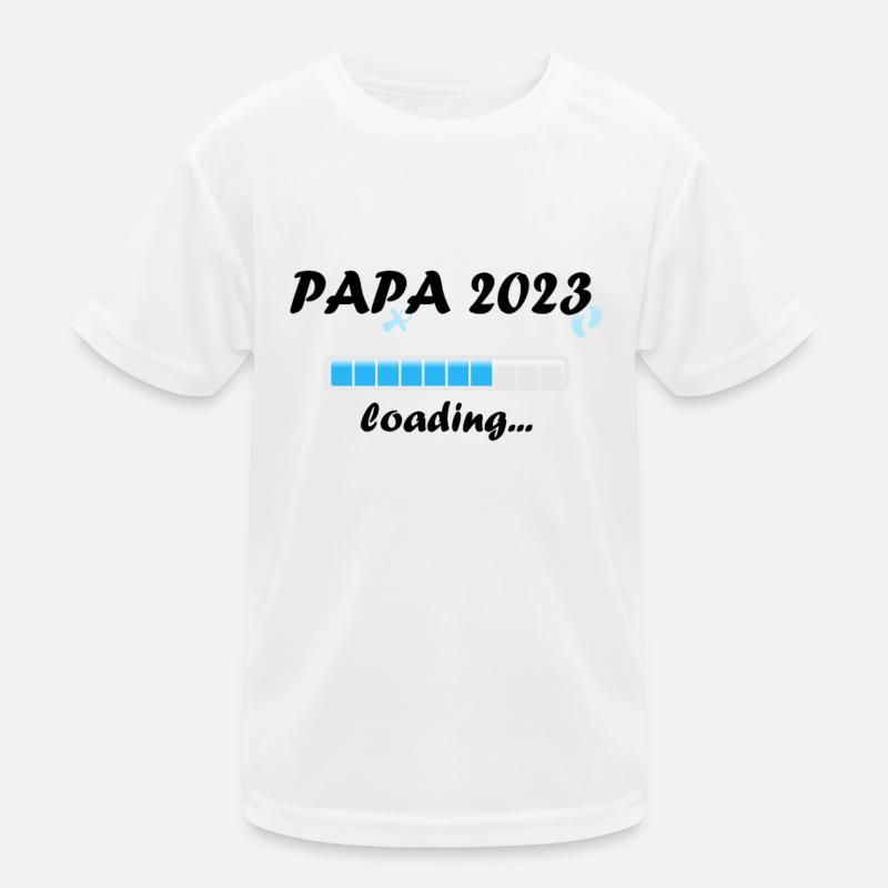 Papa 2023 Loading Paternity Dad Becoming a Father Fun Kids Functional T-Shirt